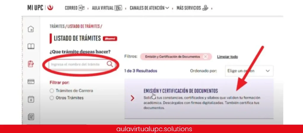 Solicitud de Transcripciones y Certificados en la UPC